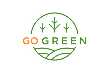 Plant nature green logo design organic farming icon symbol growing company 