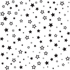 Fototapeta na wymiar Star pattern. Seamless vector stars background. Cute festive Christmas and holidays ornament