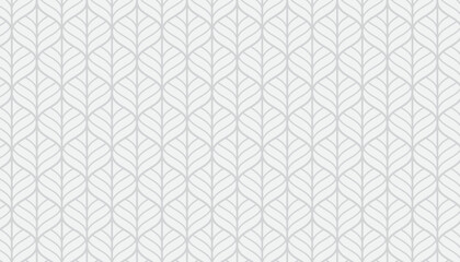 Abstract elegant white leaf pattern. Black and white geometric floral concept. Vector illustration.