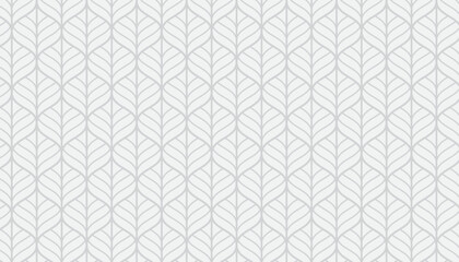 Abstract elegant white leaf pattern. Black and white geometric floral concept. Vector illustration.