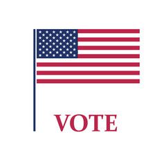 Text design concept VOTE. Voting in America. Template Elections icons. Vote label. EPS10 vector.
