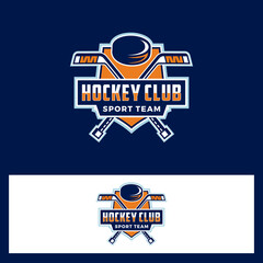 hockey sport vector graphic template. ice sport tournament in badge emblem style illustration.