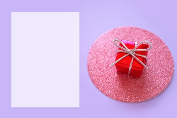 クリスマスカード（パープル）