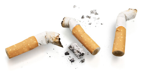 Cigarettes concept isolated on white background