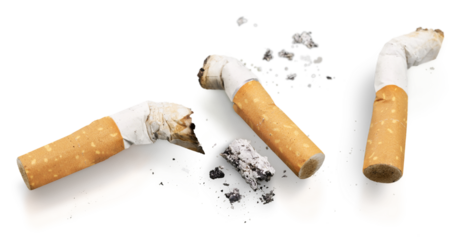 Cigarettes concept isolated on white background