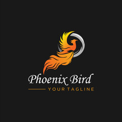 Template logo Phoenix, Api-burung, Logo elang