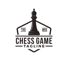chess vector graphic template. board game strategy tactic icon illustration.