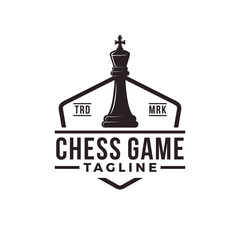 chess vector graphic template. board game strategy tactic icon illustration.