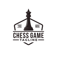 chess vector graphic template. board game strategy tactic icon illustration.