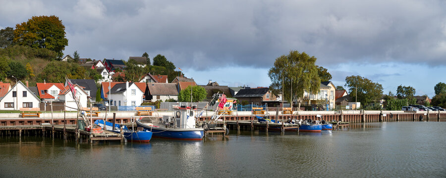 Panorama kleiner Hafen Kamminke Oderhaff Usedom