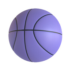 3D basketball illustration with transparent background