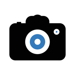 Camera, photo, photoshoot icon design. Black vector design for web and mobile.