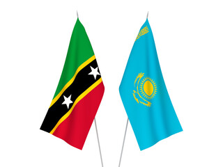 Kazakhstan and Federation of Saint Christopher and Nevis flags