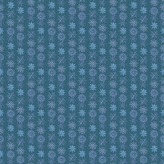 Snowflake patterns. Blue snowflake. Watercolor illustration. 