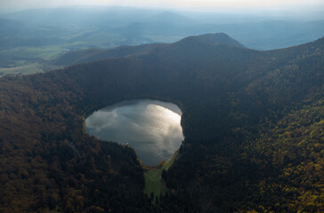 Aerial landscape of Saint Ana Lake - Romania