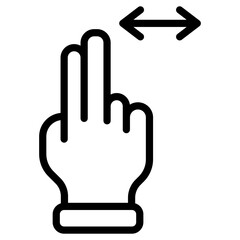 2x horizontal scroll icon
