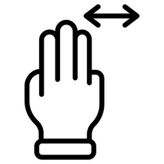 3x horizontal scroll icon
