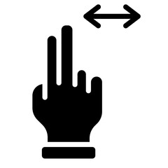 2x horizontal scroll icon