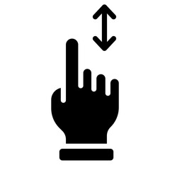 1x vertical scroll icon