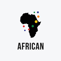 Africa vector template for tourism company.