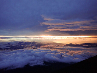 Fototapeta premium Landscape from top of mount Fuji in Japan