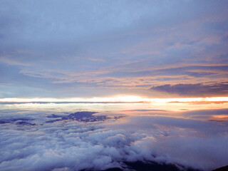 Fototapeta na wymiar Landscape from top of mount Fuji in Japan
