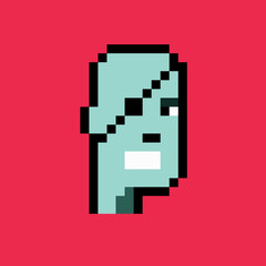 Fototapeta premium pixel art in the style of a portrait of a man in different clothes 2