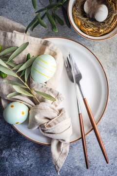 Cutlery set for Easter dinner