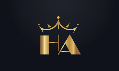 King crown logo design vector and extra bold queen symbol