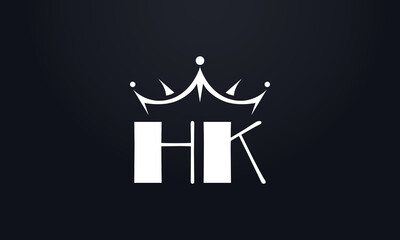 King crown logo design vector and extra bold queen symbol