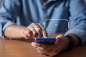 Mobile phone users chat messages to coordinate.