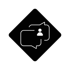 Chat, comments, communication icon design. Black vector design for web and mobile.