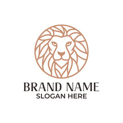 Lion head logo. Premium lion king logo vector illustration