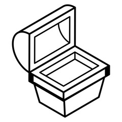 A treasure chest linear icon design 