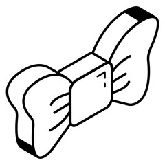 An icon of bow in line editable design