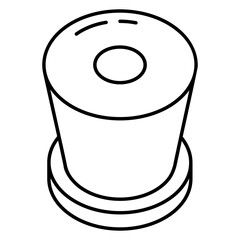 An icon of magic line editable isometric design