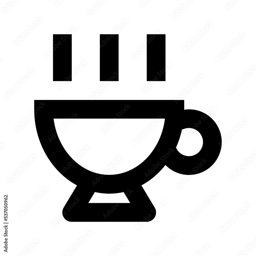 Canvas Prints Tea Cup Flat Vector Icon