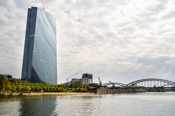 Cityscape of Frankfurt downtown, Germany