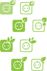 Energie sparen Icon Set