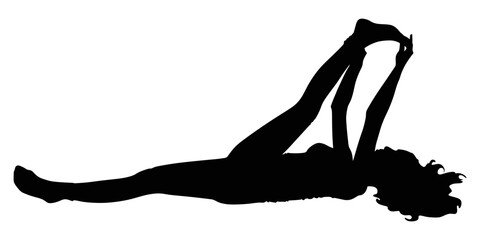 Obraz na płótnie Canvas fitness woman doing exercise, vector