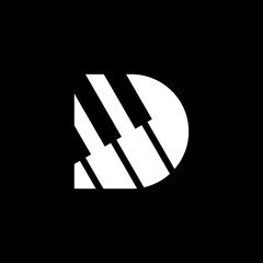 letter d piano logo