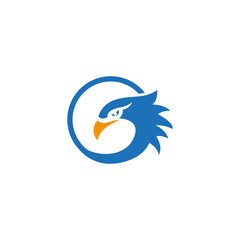 eagle head vector illustration for icon, symbol or logo. eagle flat logo