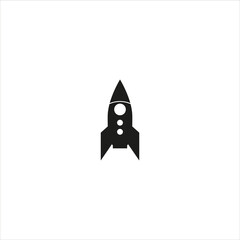 rocket vector illustration for icon, symbol or logo. rocket flat logo