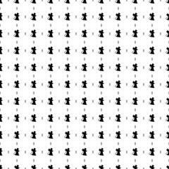 Square seamless background pattern from black mouse symbols are different sizes and opacity. The pattern is evenly filled. Vector illustration on white background