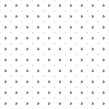Square seamless background pattern from geometric shapes are different sizes and opacity. The pattern is evenly filled with small black coffee beans symbols. Vector illustration on white background