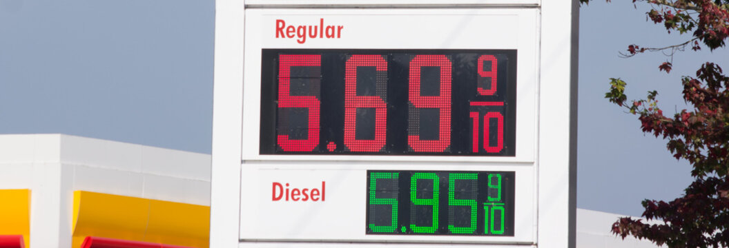 high gas prices $5.69 $6.95 $5 5 dollars