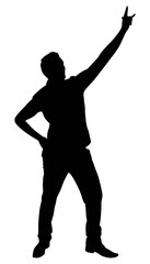 Man dancing silhouette
