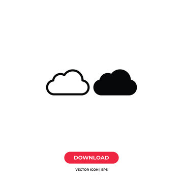 Cloud icon vector. Weather sign