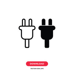 Plug icon vector. Energy sign