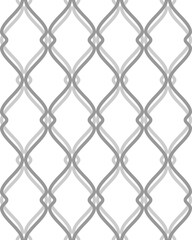 Vector seamless texture. Modern geometric background . Grid with curly cells. 